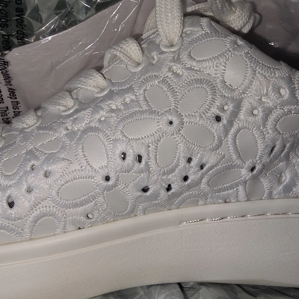 Kate Spade White Lace Sneakers